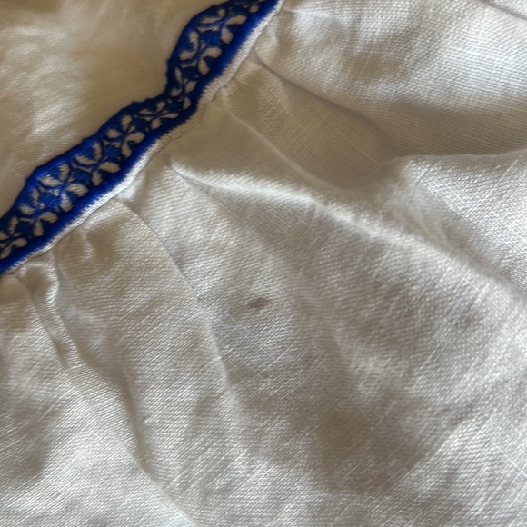 NWT Zara High Rise Embroidered Linen Midi Skirt Size XS - Picture 7 of 7